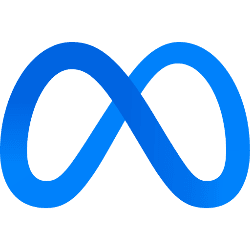 Logo bleu en forme de symbole infini